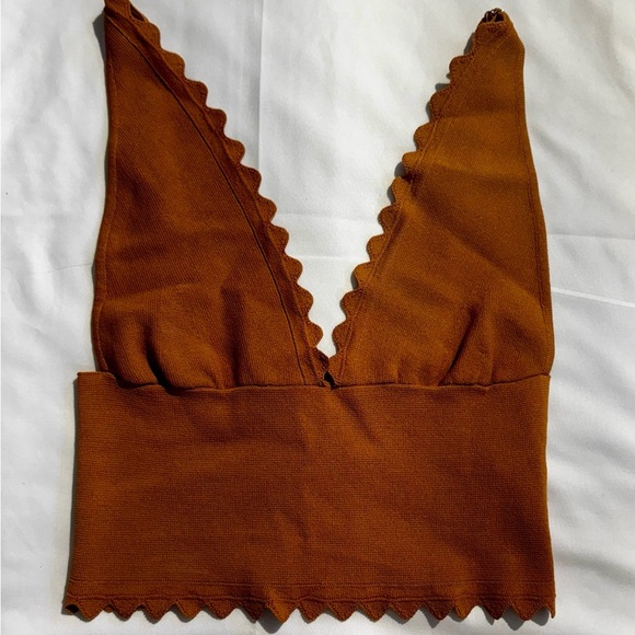 Free People Tan Crop Top - Picture 3 of 5